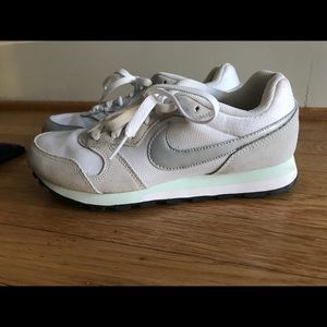 Nike size 7.5 white grey and mint green sneakers